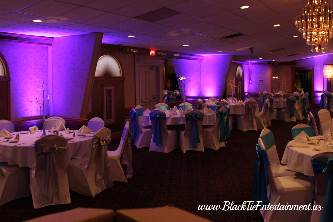 Black Tie Entertainment at up lighting table Guy's Party Center