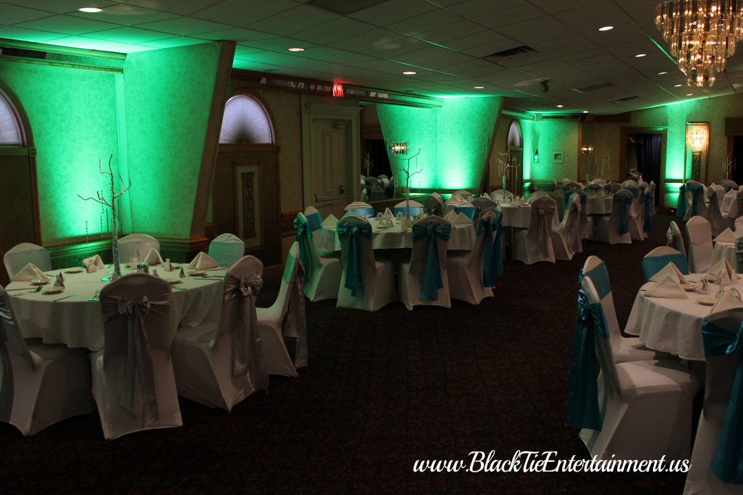 Black Tie Entertainment at up lighting table Guy's Party Center