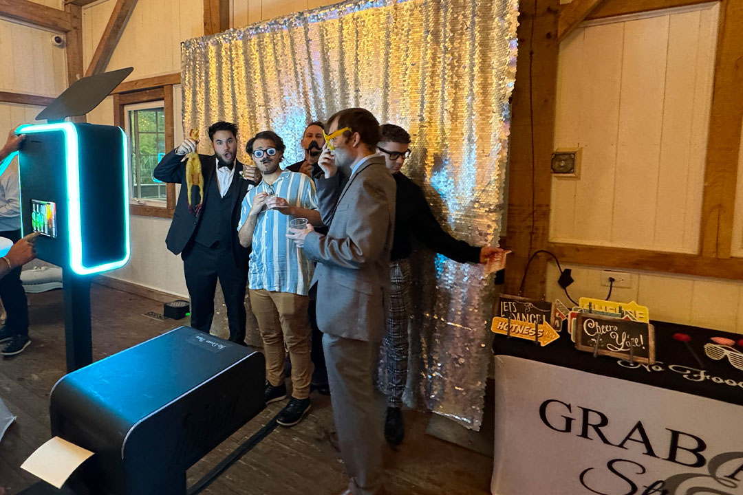 Black Tie Entertainment Photo booth at Rivercreat Farm