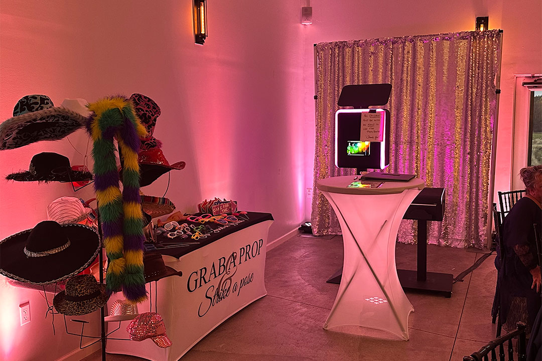 Black Tie Entertainment Photo booth at The Barn at Walnut Drive